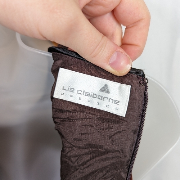 Liz Claiborne Velvet Scoop Neck Y2K Vintage Sheath Mini Dress - Picture 5 of 7